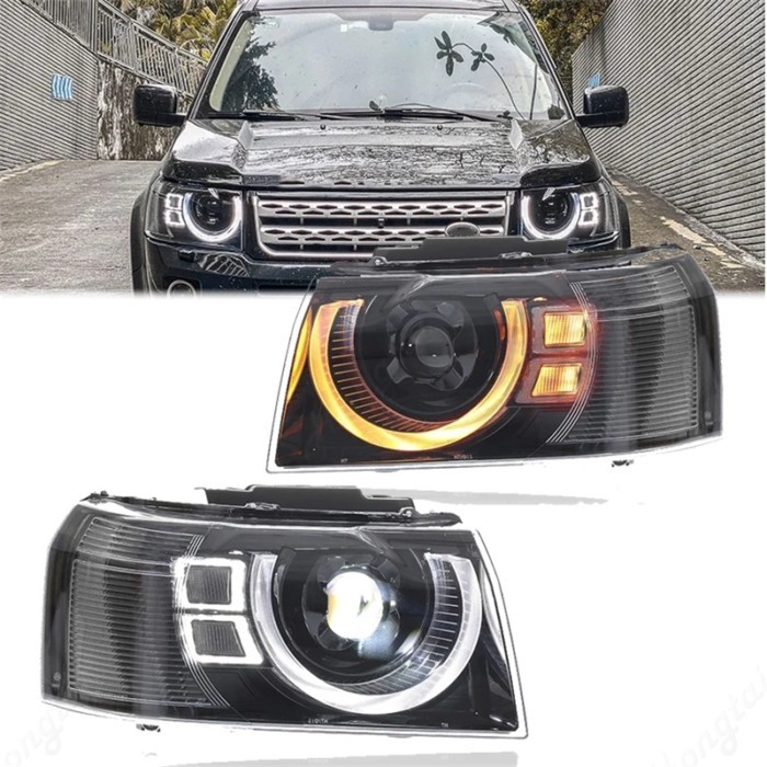For 2010-2015 Land Rover Godwalker 2 headlights assembly retrofitted LED headlights, Full LED Proje