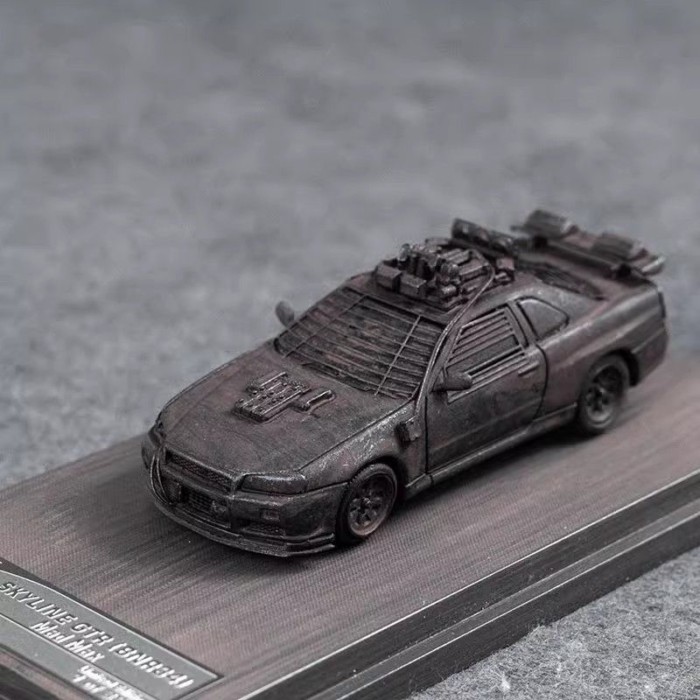 SW STREET WARRIOR 1: 64 Nissan gtr R34 Doomsday Mad Max โมเดลรถโลหะผสม