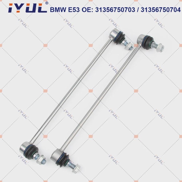 IYUL A Pair Front Axle Sway Bar End Stabilizer Link Ball Joint For BMW X5 Series E53 3.0d 3.0i 4.4i