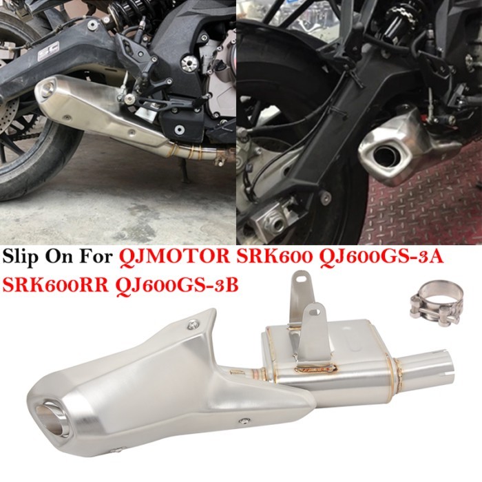 Slip On For QJMOTOR SRK600 QJ600GS-3A SRK600RR QJ600GS-3B Motorcycle Exhaust Full Systems Modified