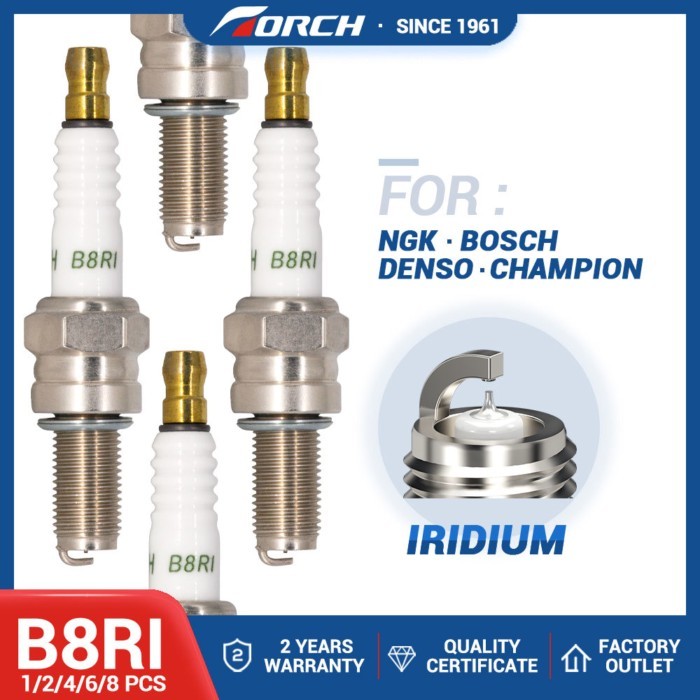 Hot Sale Motorcycle Spark Parts Iridium Candles TORCH B8RI for CR8E CR8EIX CR8EB C8E Denso IU24 U24