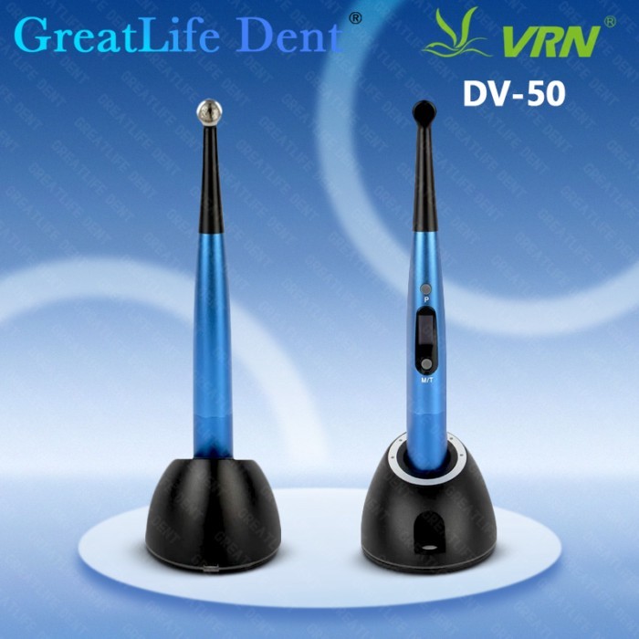 GreatLfie Dent Dental 2600mw/cm² 10W VRN DV-50 1sec Led Wireless 1 Second Cure With 7 Models Blue C