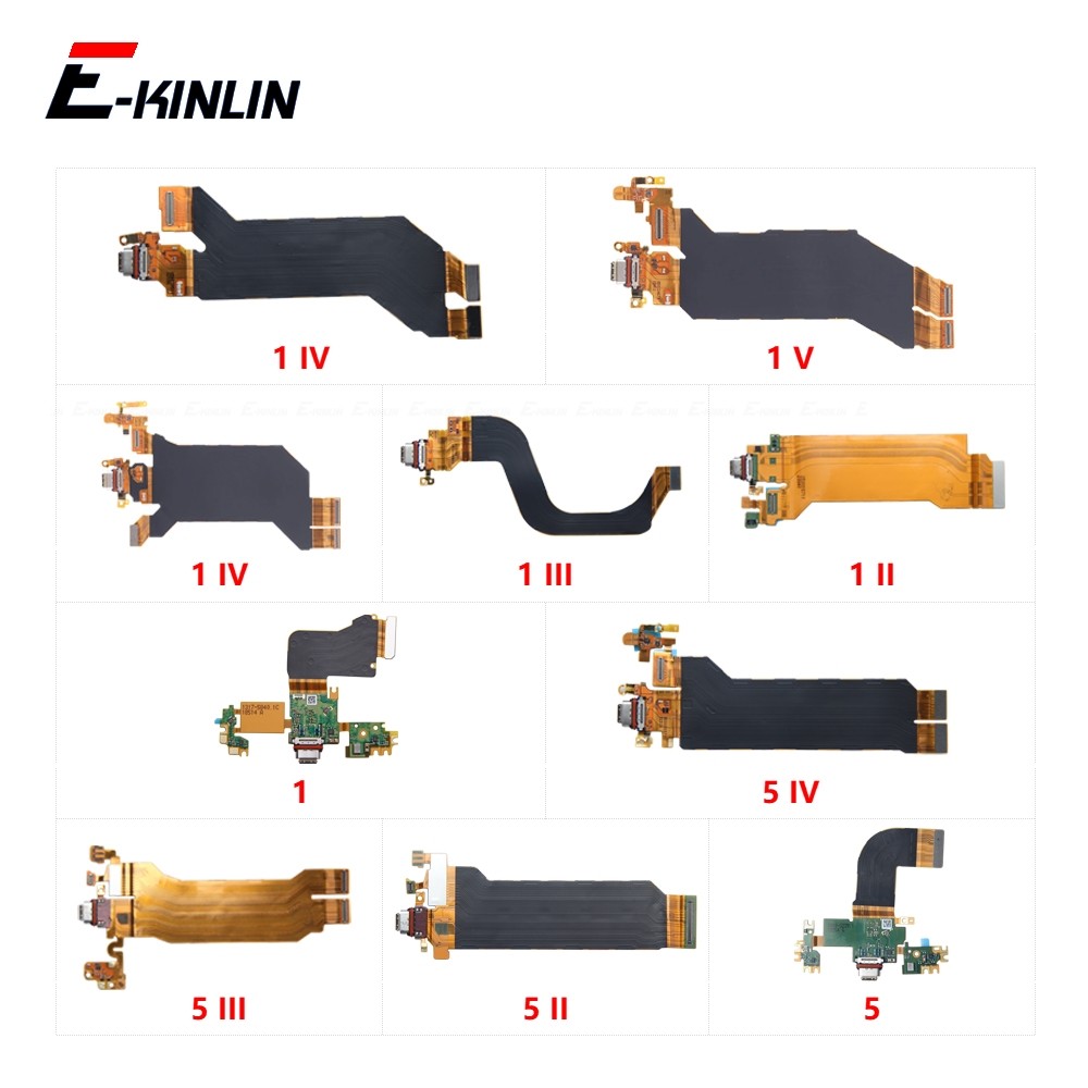 Charger Board Flex Cable สําหรับ Sony Xperia 1 5 II III IV VI V USB แท่นชาร์จพอร์ตอะไหล่ซ่อม