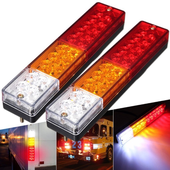 2X 24V 12V Car Trailer Lights LED Stop Rear Tail Brake Reverse Lights Turn Indiactor ATV Truck Cara
