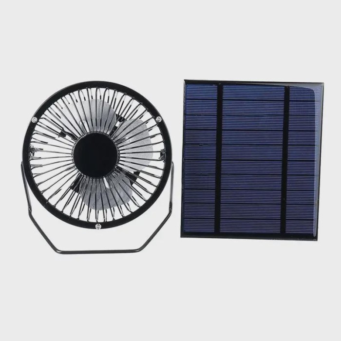 2.5W 5V Solar Powered Panel Fan 4 Inch USB Cooling Fan Power Bank Fan For Home Office Outdoor Trave