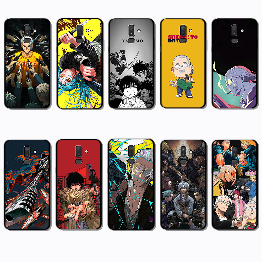 สําหรับ Samsung S6 S7 Edge S8 S9 S10 Plus SAKAMOTO DAYS Slim Black Border TPU Soft Case | โทรศัพท์เป