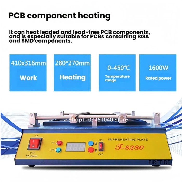 IR Solder Station 110V /220V Puhui T-8280/T-8120 PCB Preheater SMD Rework Station