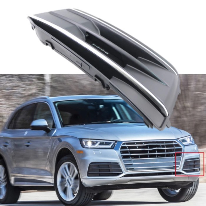 For Audi Q5 2018-2020 ABS Left Right Bumper Lower Fog Light Grille Mesh 80A807679D 80A807680D Car A