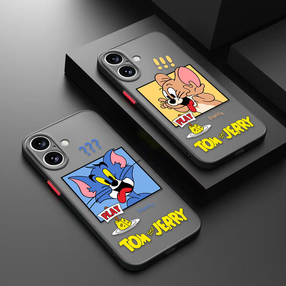 Tom และ Jerry Cat Mouse Matte เคสโทรศัพท์สําหรับ VIVO V20 V21 V23 V25 V29 V50 V60 Y15S Y04 Y03 Y17 Y