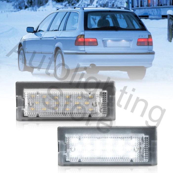 2pcs Can-bus LED License Number Plate Light Lamps For BMW 5 Series E39 Touring Wagon 1996 1997 1998