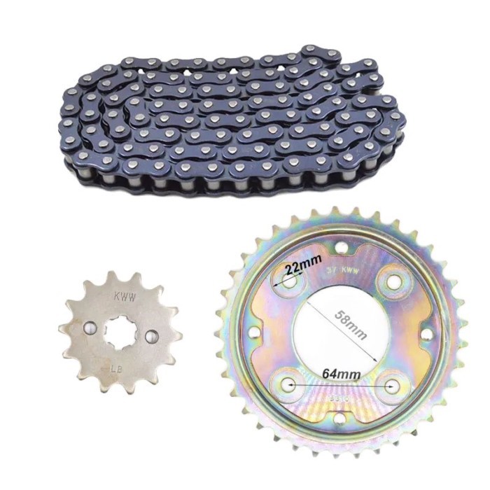 Motorcycle Front Rear Sprocket Chain 420 104L 14T/37T for Honda WAVE110 WAVE110S AFS110 AFX110 AFX