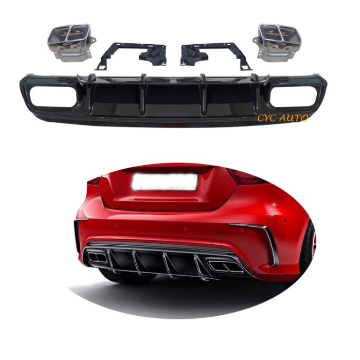 A class W176 A45 rear diffuser for Mercedes Benz W176 modified diffuser 2013 2014 2016 2018