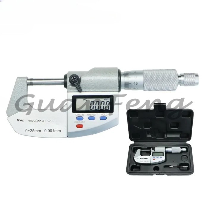 Shahe 0-25mm Micron Digital Outside Micrometer Electronic Micrometer Gauge 0.001mm Digital Gauge Me
