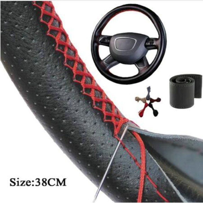 Car Steering Wheel Braid Cover Leather Car Covers for UAZ 31512 3153 3159 3162 Simbir 469 Hunter Pa