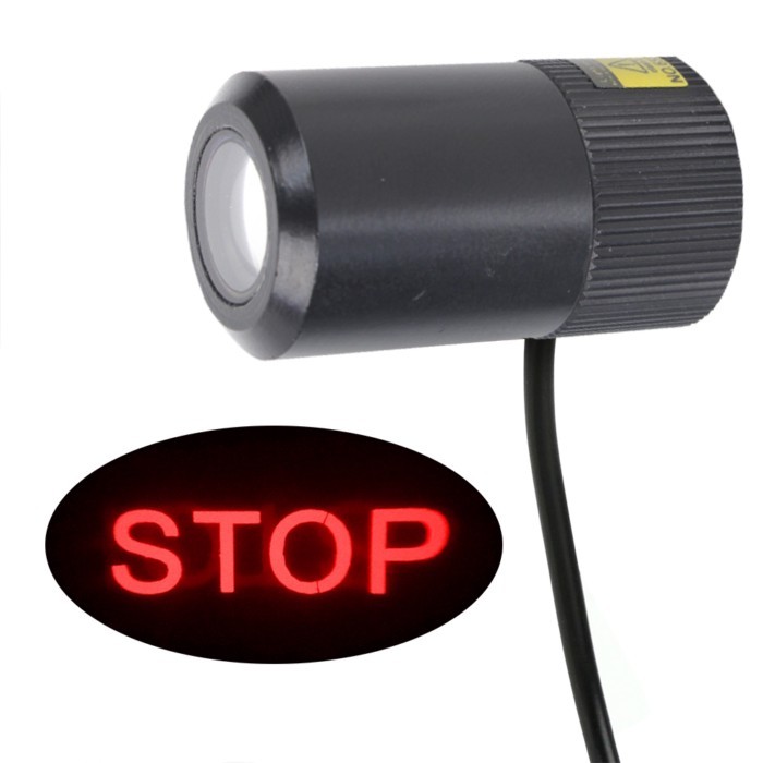 Car LED Projection Light Warning Laser Tail Logo Projector Car Rear License Plate Lights Auto Brake