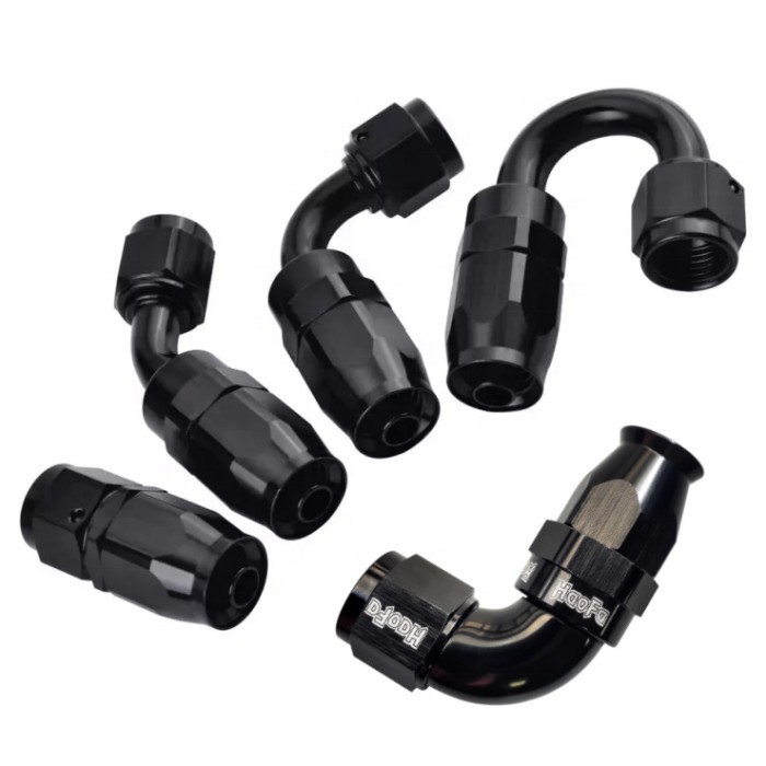 Universal AN4 AN6 AN8 AN10 AN12 AN16 straight 45/90/180 degree AN Fitting Swivel Fuel Line Hose End