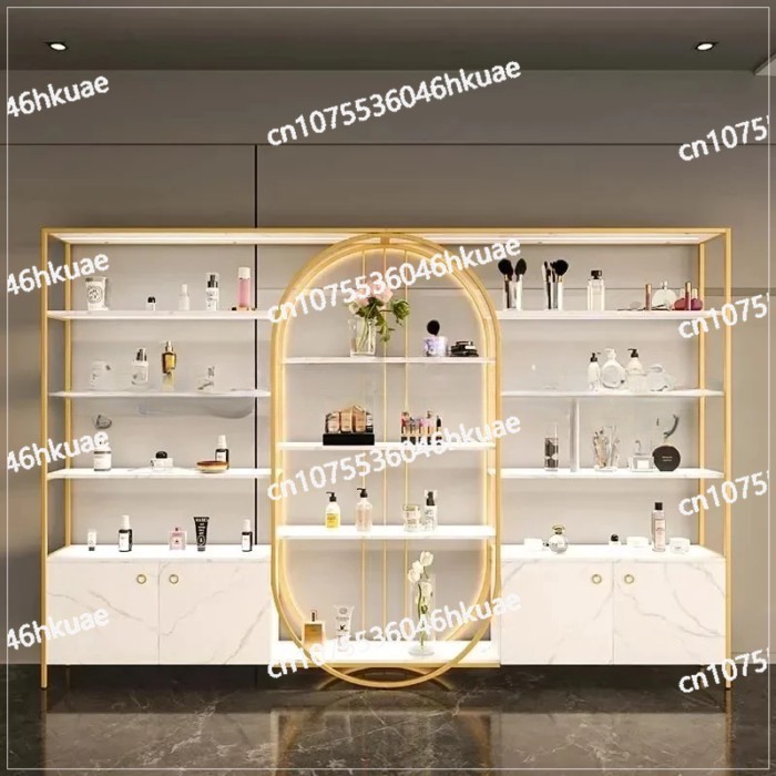 product display cabinet with light cabinet Cosmetic display rack, beauty salon nail storage cabinet