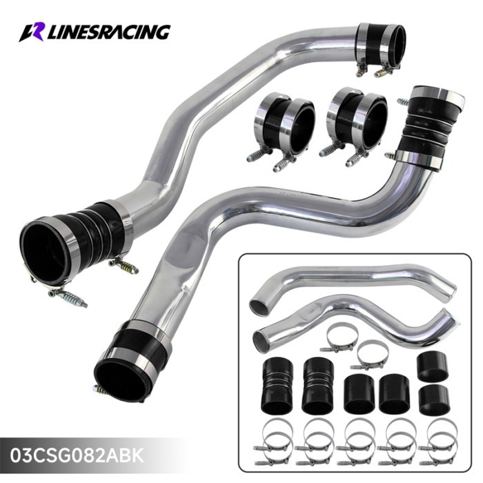 Polished 3" Intercooler Pipe & Boot Clamps Kit For 1999.5-2003 Ford 7.3L F250 F350 Powerstroke V8 T