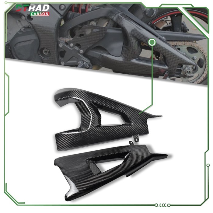 For KAWASAKI ZX10R 2016- 2023 2024 ZX-10R ZX 10R Carbon Fiber Motorcycle Accessories Swingarm Guard