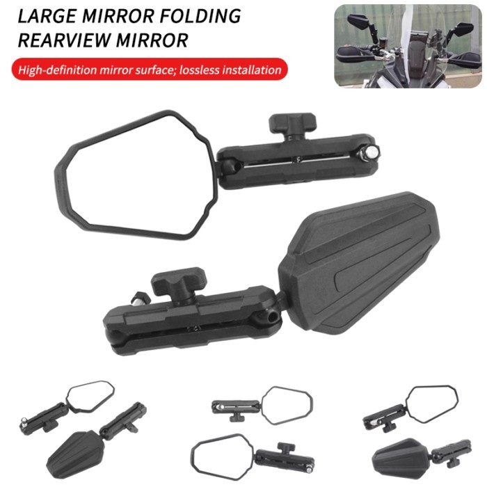 Motorcycle Foldable Rear View Mirror Off-road Mopeds Mirror large folding rearview mirror high qual