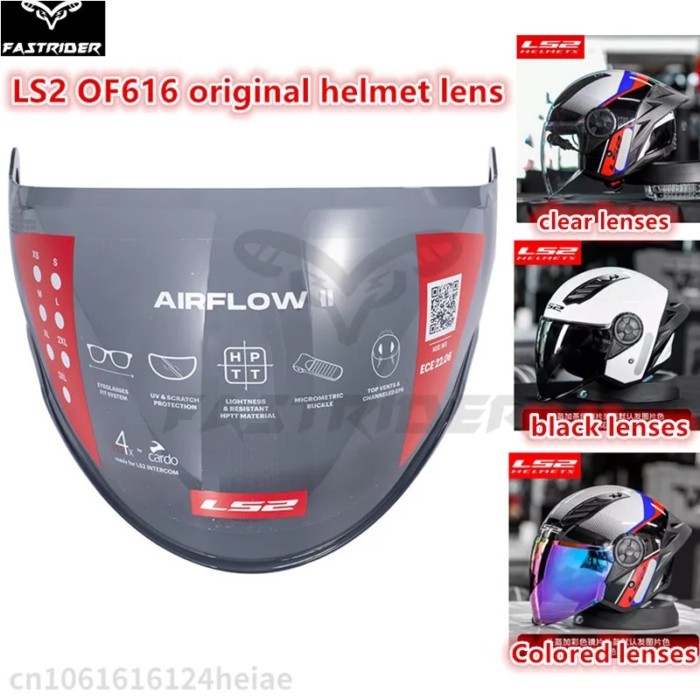 LS2 Motorcycle Half Helmet OF616 Original Lens Black Lens Color Visors Helmet Accessories