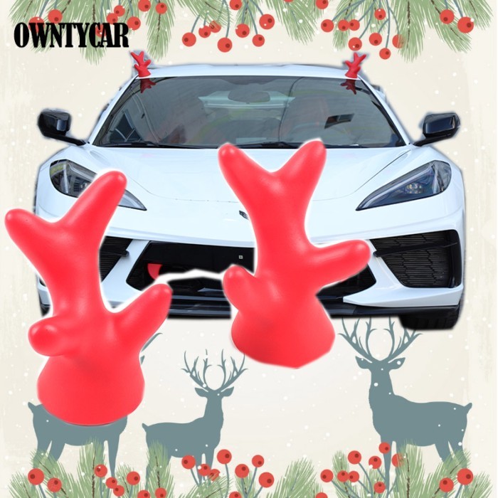 For Chevrolet Corvette C6 C8 Car Christmas Reindeer Antler Decorations Reindeer Antlers Christmas D