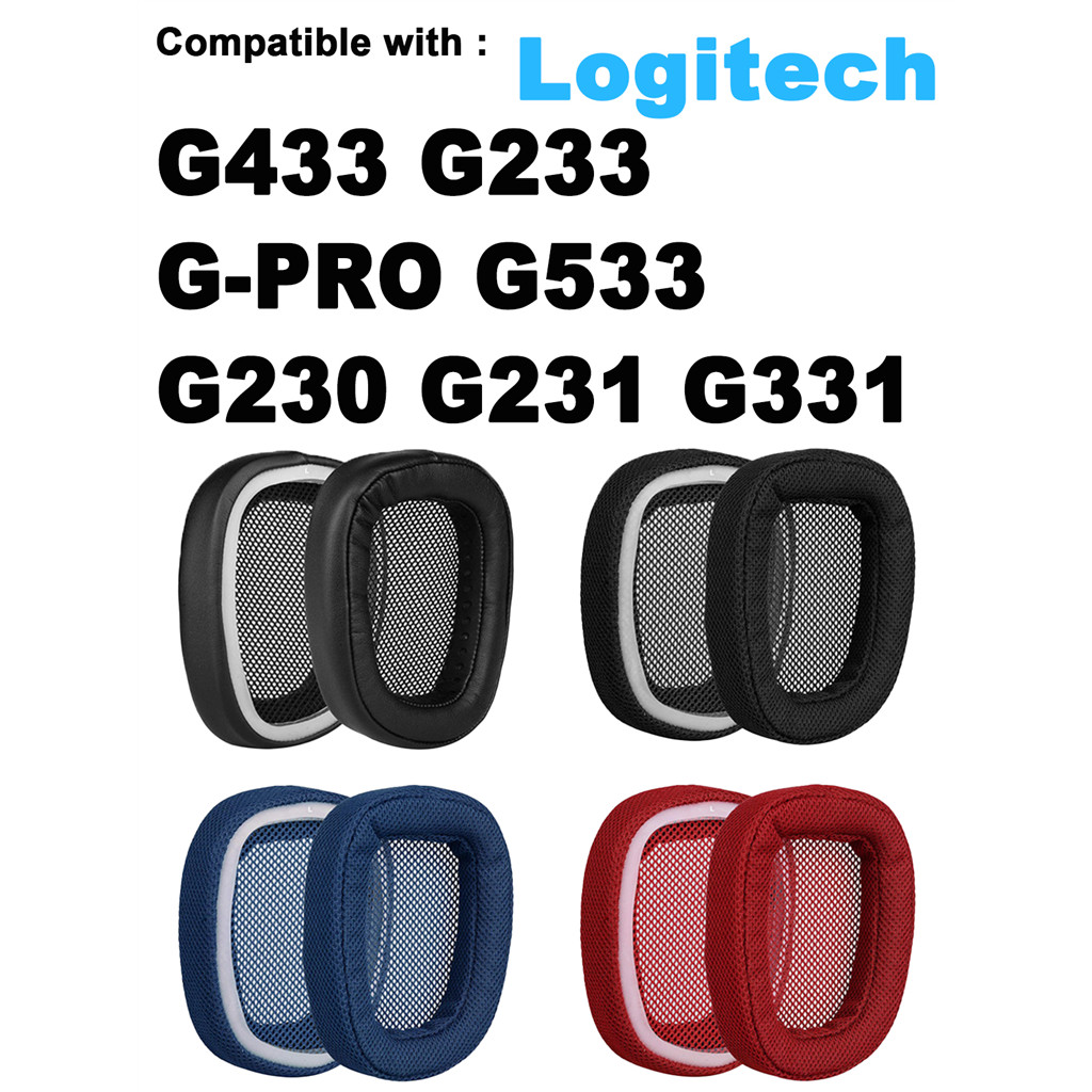 เหมาะสําหรับ Logitech G433 G233 G-PRO G533 G230 G231 G331 เปลี่ยนหูฟังฟองน้ํา earflap แผ่นรองหูฟัง