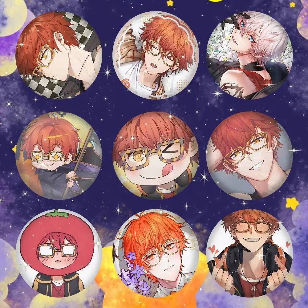 ป้ายบนกระเป๋าเป้ Mystic Messenger อาริกาโตะ พร้อม_pins_สำหรับตกแต่งเสื้อผ้าและกระเป๋า