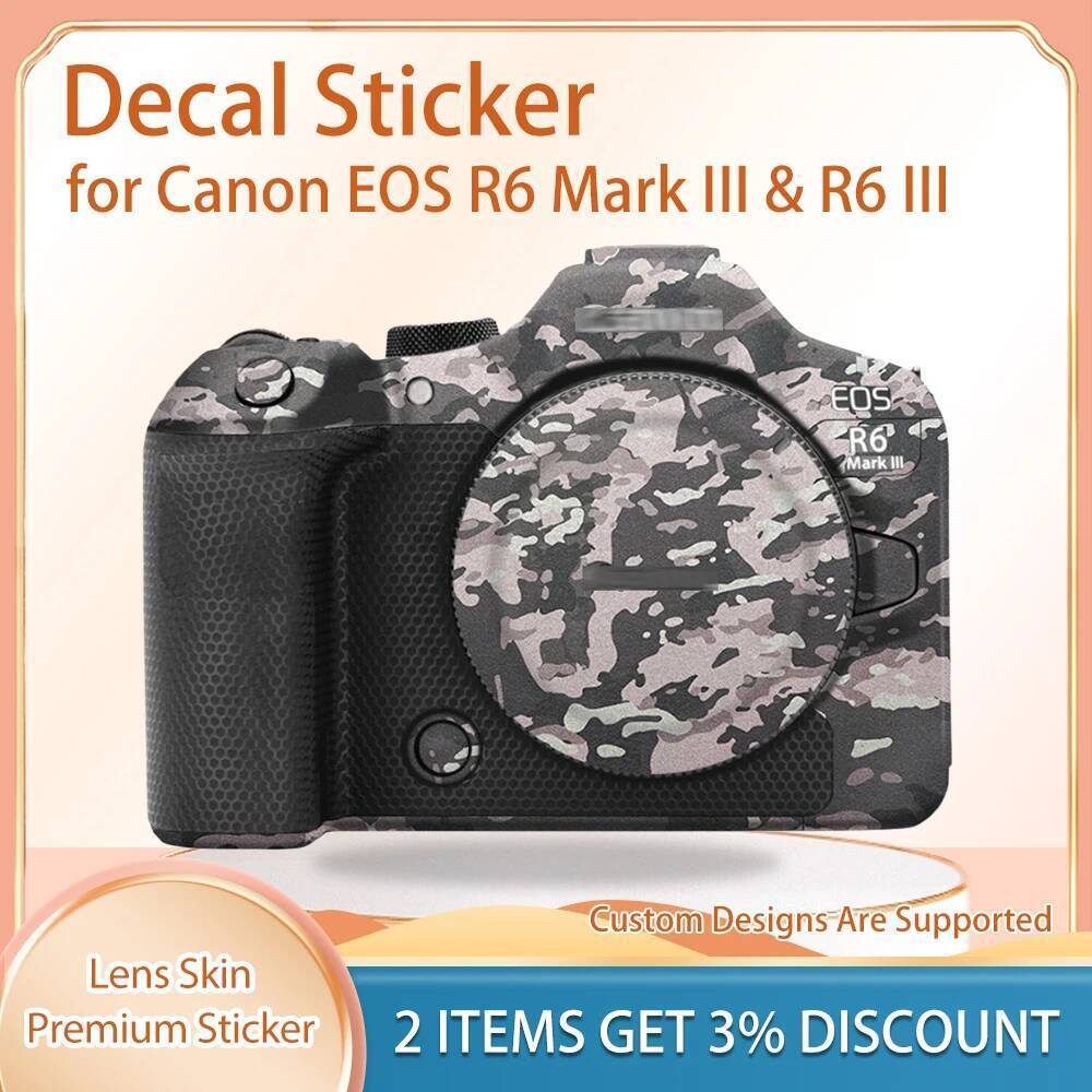 R6 III Decal Skin Wrap ครอบคลุม R6III ฟิล์มป้องกันฟิล์มสําหรับ Canon EOS R6 Mark III R6 III กล้องผิว