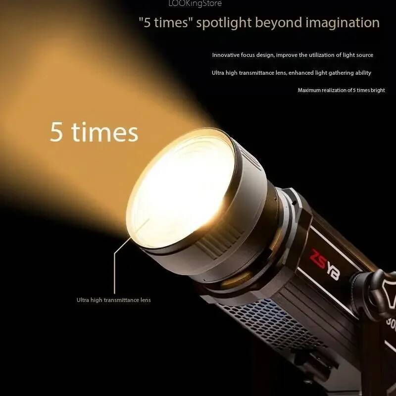 ZSYB 5X Fresnel เลนส์สําหรับ Bowens Mount COB ไฟ LED การถ่ายภาพสําหรับ ZSYB Y500S Y500D A200XPRO A30