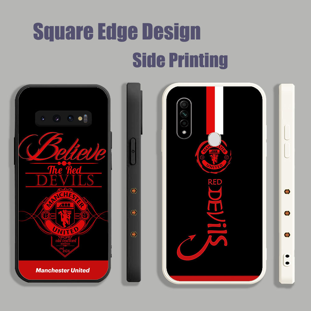 ปลอกสําหรับ Huawei Y6p Y7 2019 Y7A Y6 Pro 3i 7i 8i 50 Lite Nova 5T Y9s Manchester United Football Cl