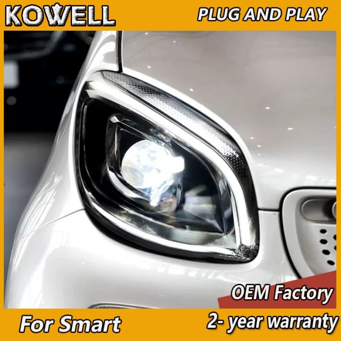 Car Styling for Mercedes Smart Headlights 2014-2020 Smart W453 Head Lamp Benz DRL Turn Signal Low H