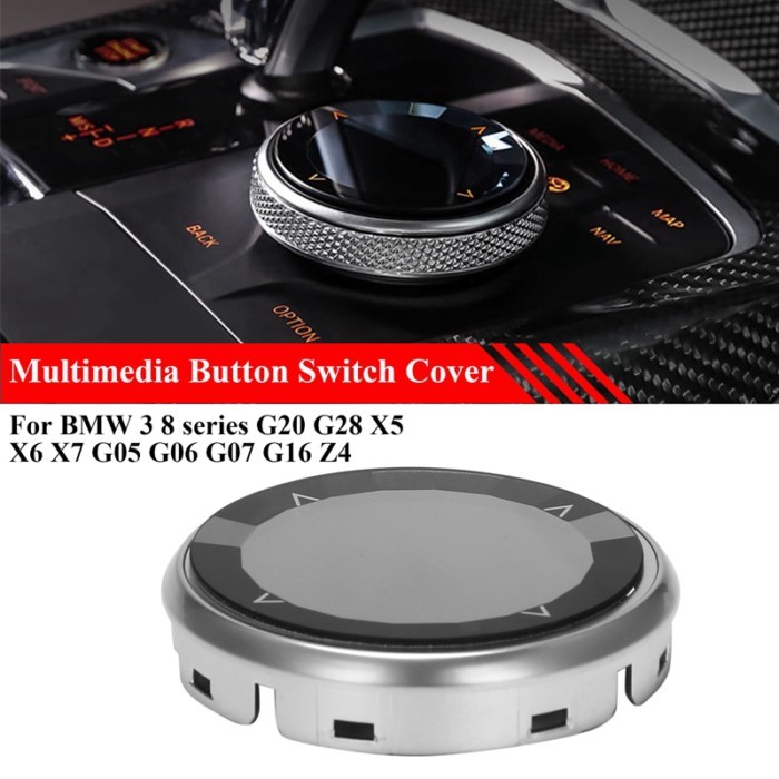 Car Crystal Multimedia Button Knob Cover Sticker Trim for BMW 3 8 Series G20 G28 X5 X6 X7 G05 G06 G