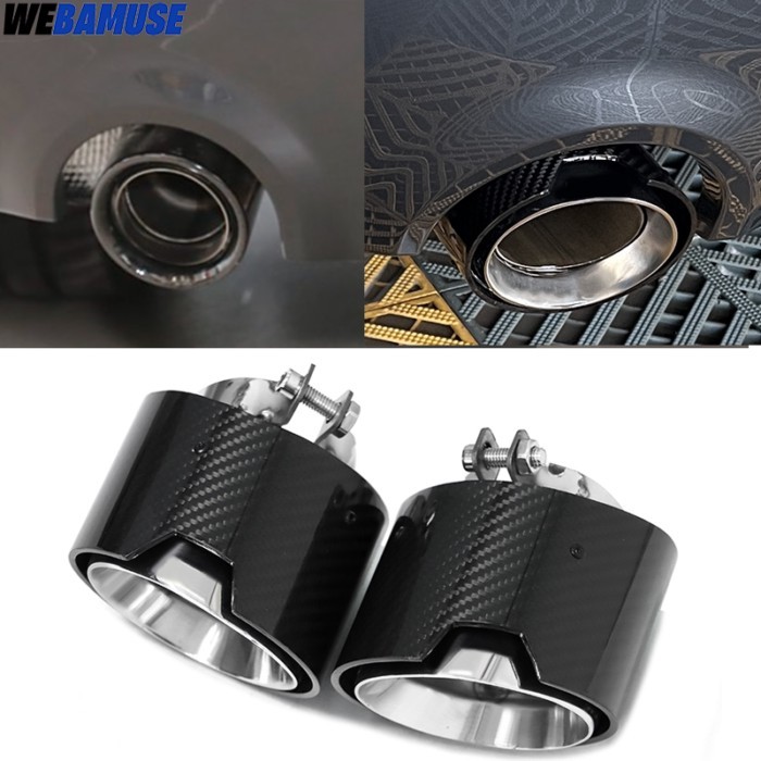 Carbon Fiber Exhaust For BMW G22 G23 G26 420i 430i 425i M Performance Muffler Tip Directly Plug Tai
