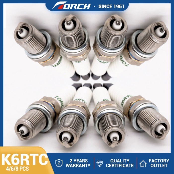 Lots Alternative Spark Plug Torch K6RTC for Candle BKR5E11 Denso K20PR-UR Champion RC12YC /C281YC