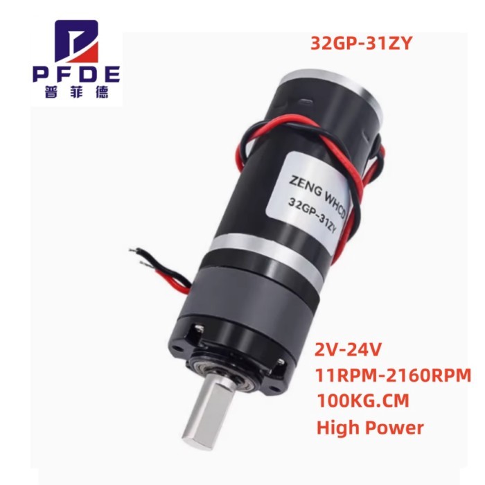 DC MOTOR  Planetary Reducer 32GP-31ZY  12V-24V11RPM-2160RPM Carbon Brush High Power Forward And Rev