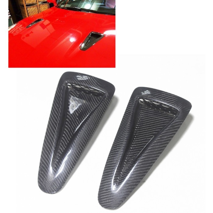 For Nissan R35 GTR GT-R GT-R35 GTR35 2008-2020 Car Front Engine Hood Air Vent Cover Trim Carbon Fib