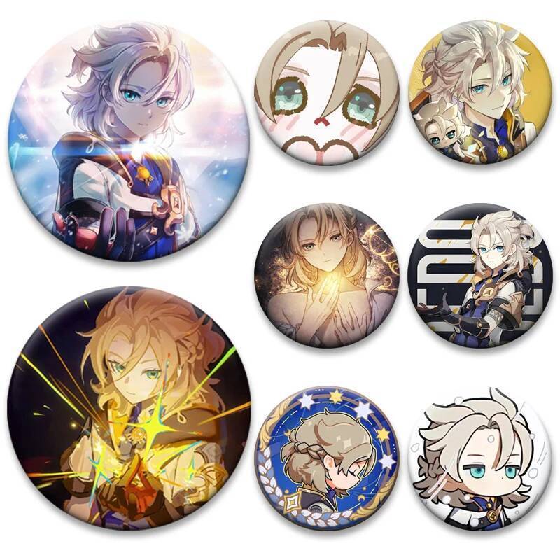Albedo เข็มกลัดลายการ์ตูน พร้อม.BADGE.สำหรับ.GENSHIN IMPACT ใช้ประดับกระเป๋าและของขวัญ