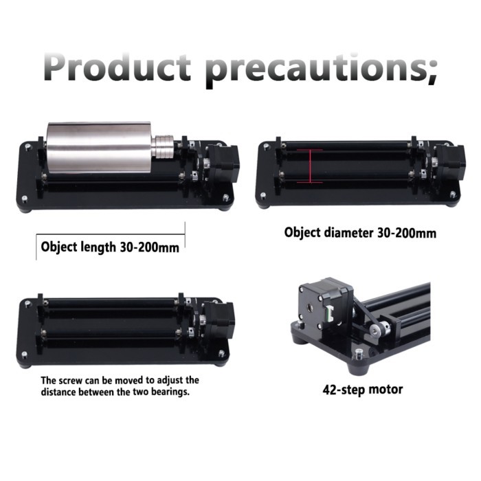 CNC Rotary Roller Y-axis Rotary Roller Engraving Module Laser Engraver Y-axis Rotatory Engraving Mo