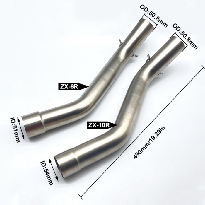 Motorcycle Exhaust Muffler Middle Pipe Link Pipe For Kawasaki ZX6R ZX 6R ZX-6R 2009-2014 ZX10R ZX 1