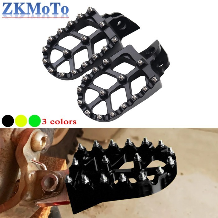 Motorcycle CNC Foot Pegs Dirt Bike Footrest Pedal For Kawasaki KX85 2001-2023 For Suzuki RM65 2003-