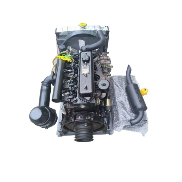 Small 4 wheel 3 cylinder diesel engine assembly