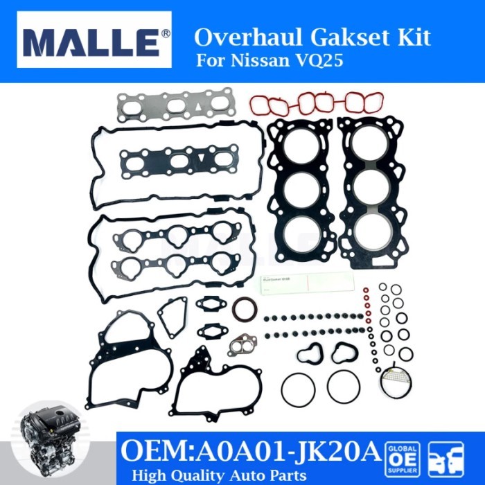 Engine Full Overhaul Gasket Kit For Nissan VQ25 Teana 2.5 Cefiro Leopard Cedric Fuga Elgrand VQ25DE