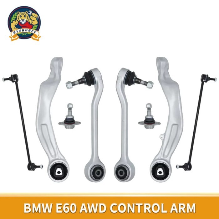 Svenubee 8Pcs Front Control Arm Ball Joint Sway Bar Link Suspension Kits for BMW E60 525xi 528i 528
