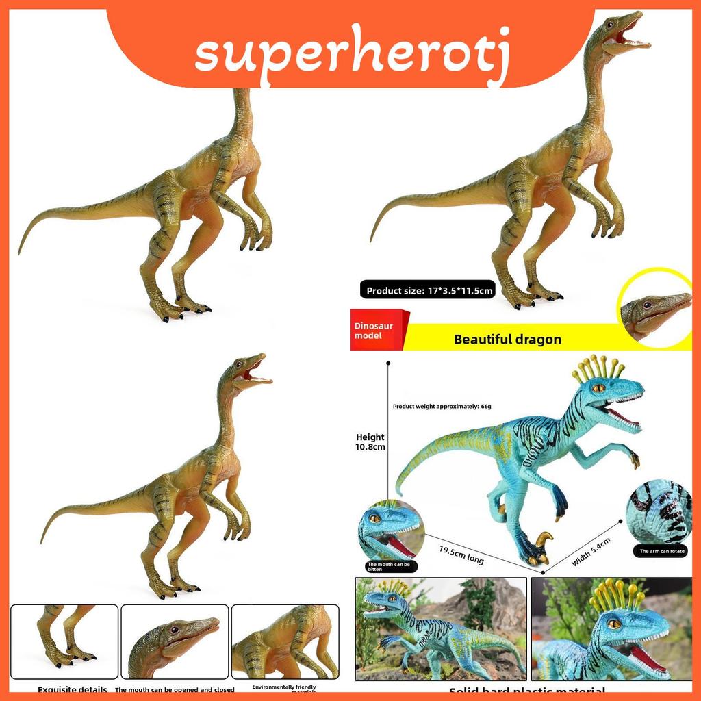 Compsognathus Eoraptor และ Lunensis ตุ๊กตาไดโนเสาร์ Static รุ่น Moving Jaw และ Arm จอแสดงผลสะสมสําหร