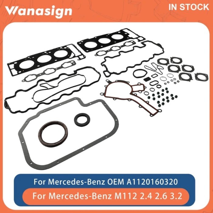 Engine Full Head Gasket Set  Fit 2.4 2.6 2.8 3.2 3.7 L T For Mercedes-Benz M112 M112.912 E240 CLK 2