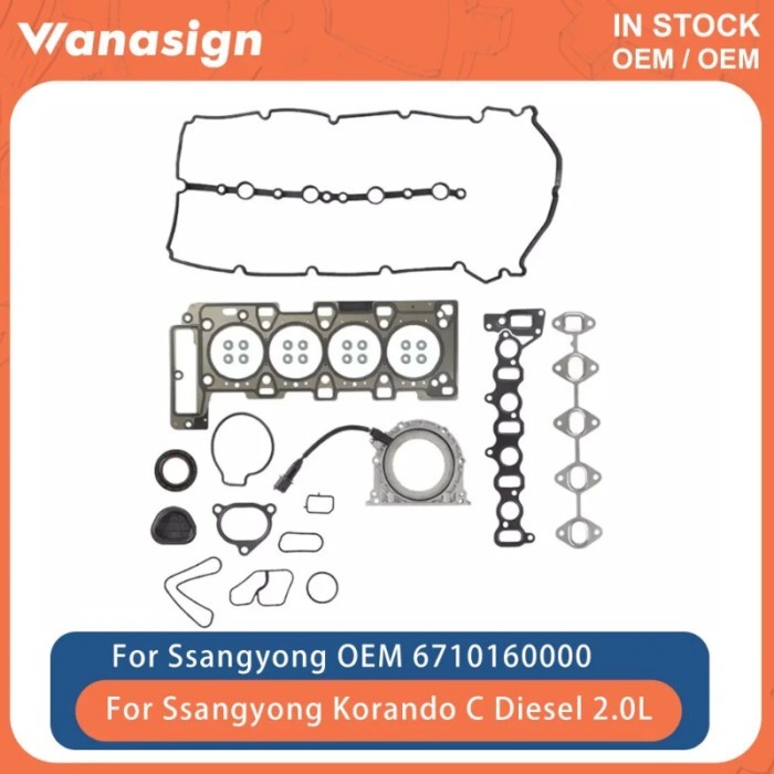 Engine Full Head Gasket Set Fit 2.0 L T For Ssangyong Korando C Diesel Actyon Sport 2.0L 2010-2015