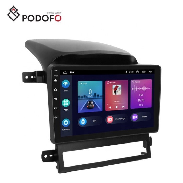 Podofo 9'' Android 13 Car Radio For Chevrolet Captiva 2009-2012 CarPlay Android Auto GPS WiFi BT FM