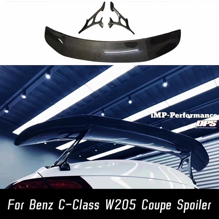 For 2015-2020 Mercedes Benz C-Class W205 C200 C63 C43 C63S Coupe AMG Real Carbon Fibe GT Style Rear