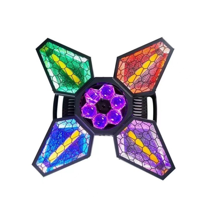 Bar clear bar ambient light four-leaf stage wedding party retro light disco strobe fan light